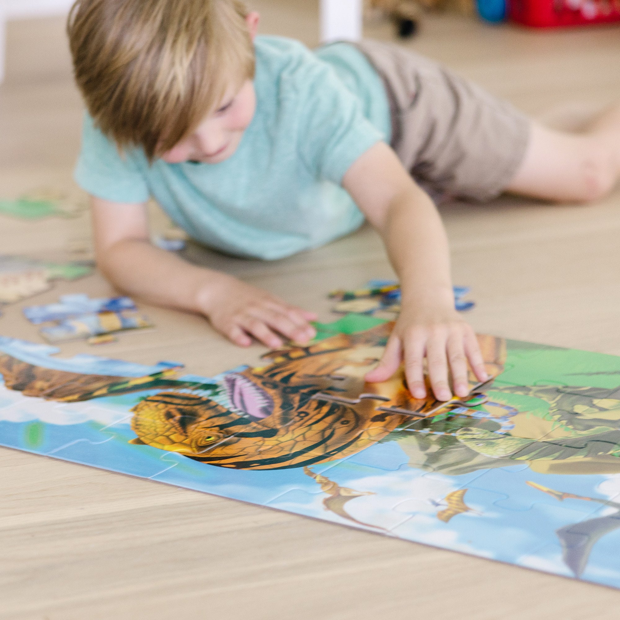 Melissa & Doug Land of Dinosaurs Floor Puzzle - 48 Pieces - Image 5