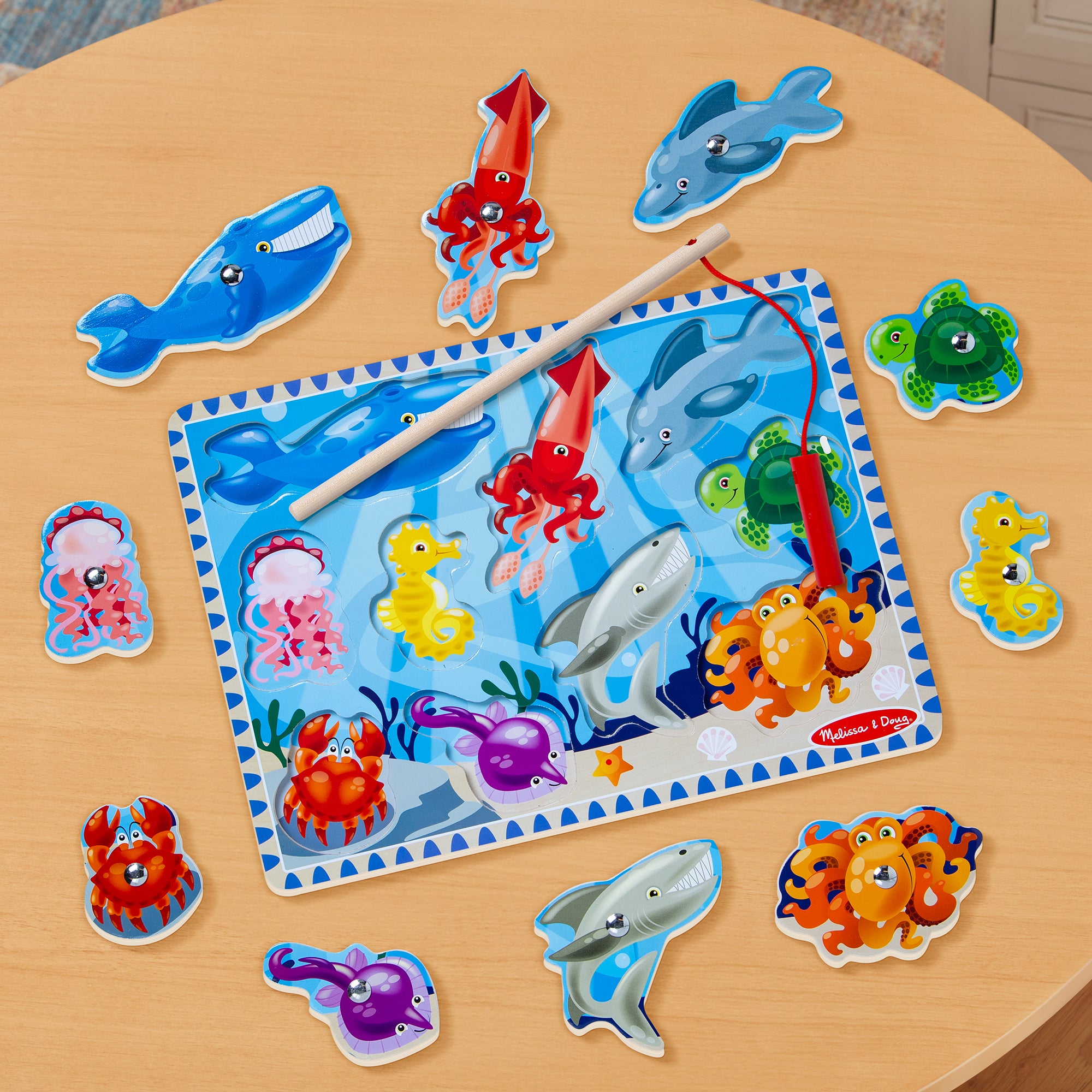 Melissa & Doug Fishing Magnetic Puzzle Game - 10 Pieces - Image 9