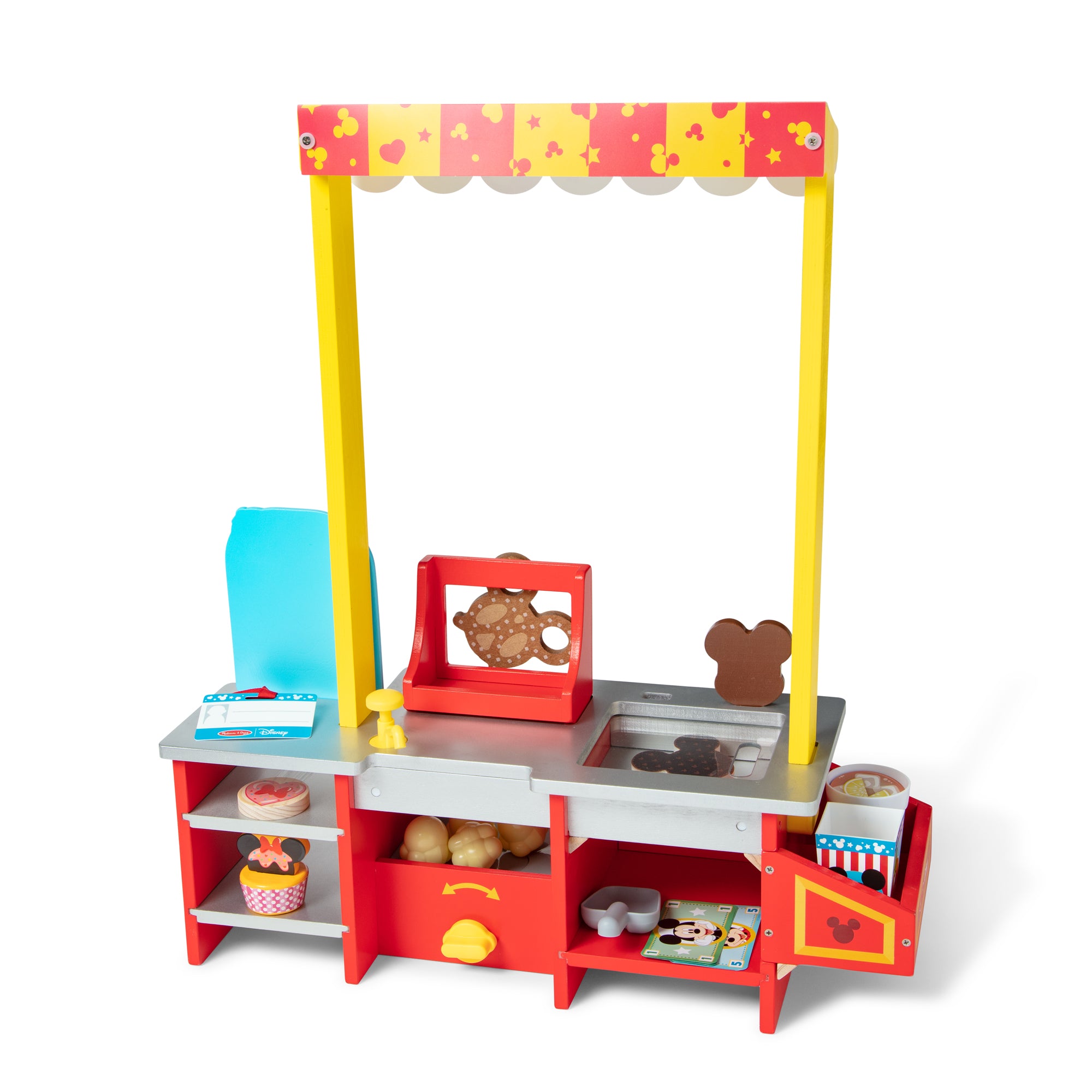 Melissa & Doug Disney Snacks & Popcorn Wooden Food Counter - Image 4