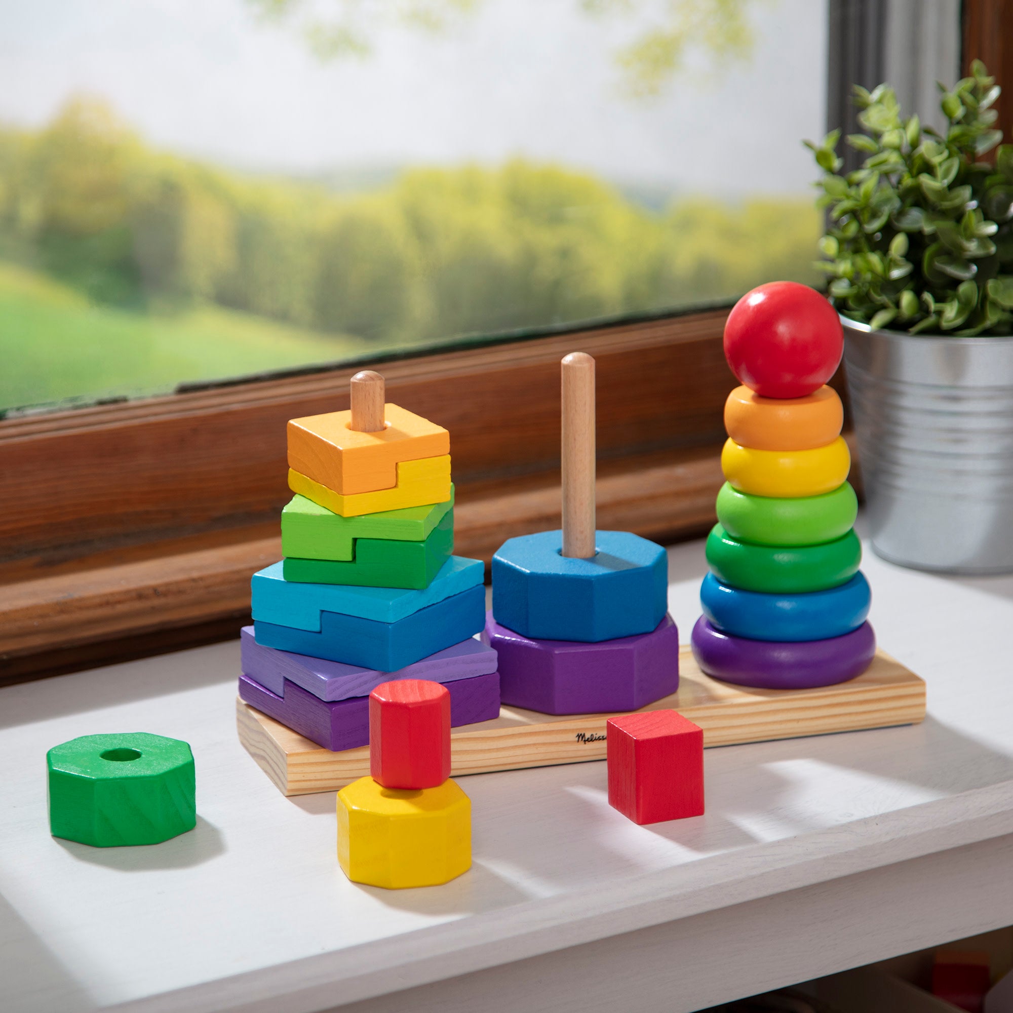 Melissa & Doug Geometric Stacker - Image 9
