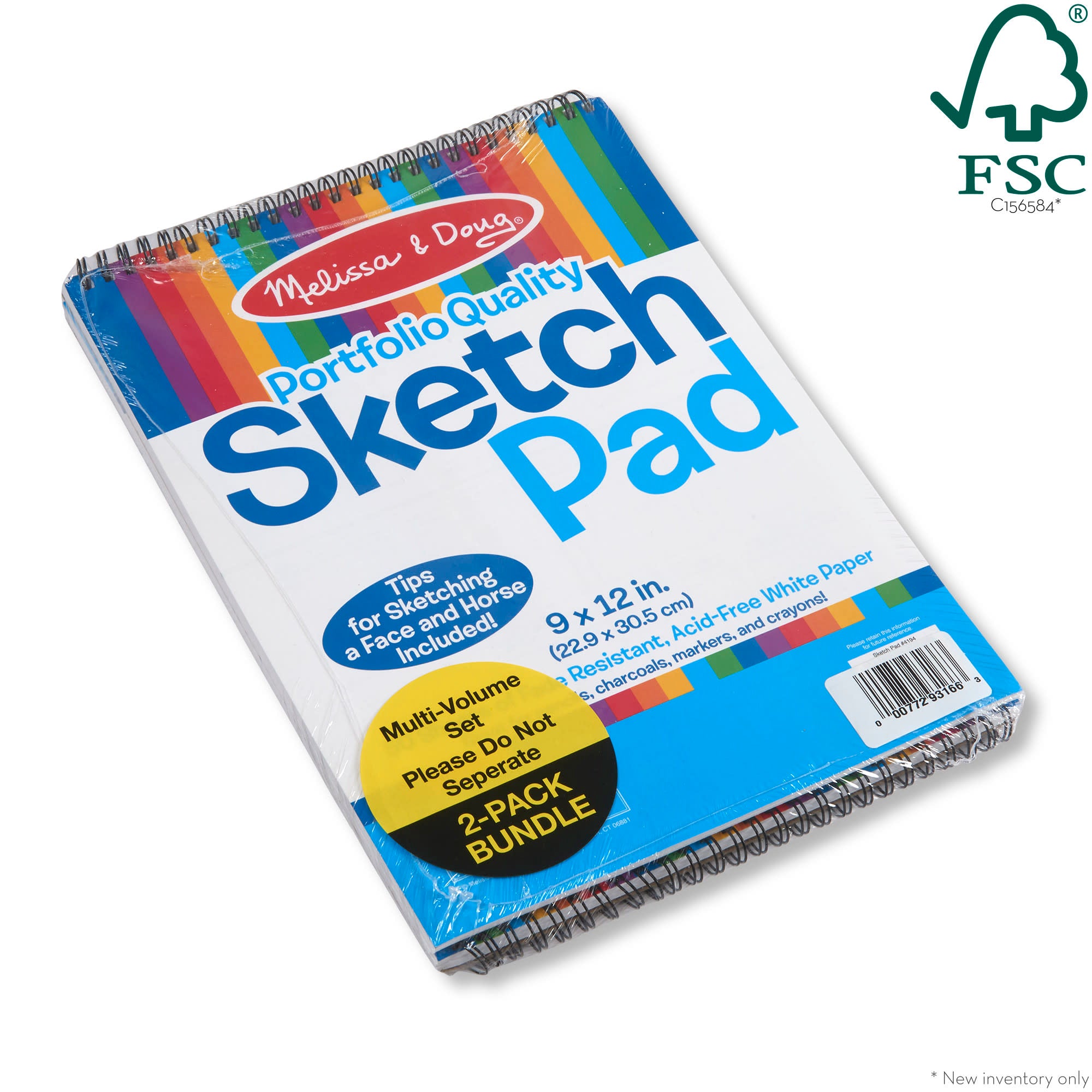 Melissa & Doug Sketch Pad 2-Pack (9-Inch x 12-Inch)