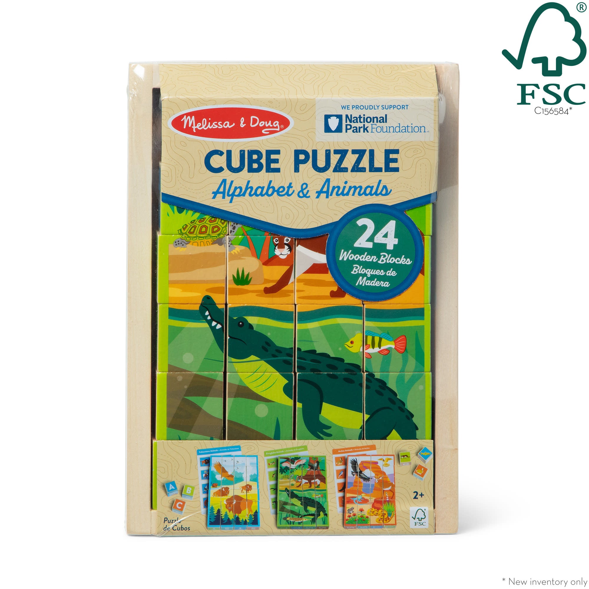 Melissa & Doug National Parks Alphabet & Animals Cube Puzzle ?C 24 Wooden Block Pieces - Image 7