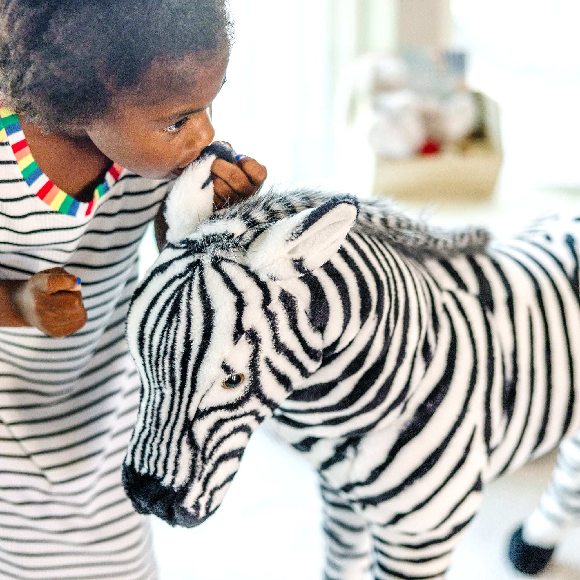 Melissa & Doug Zebra Lifelike Plush Stuffed Animal - Image 10
