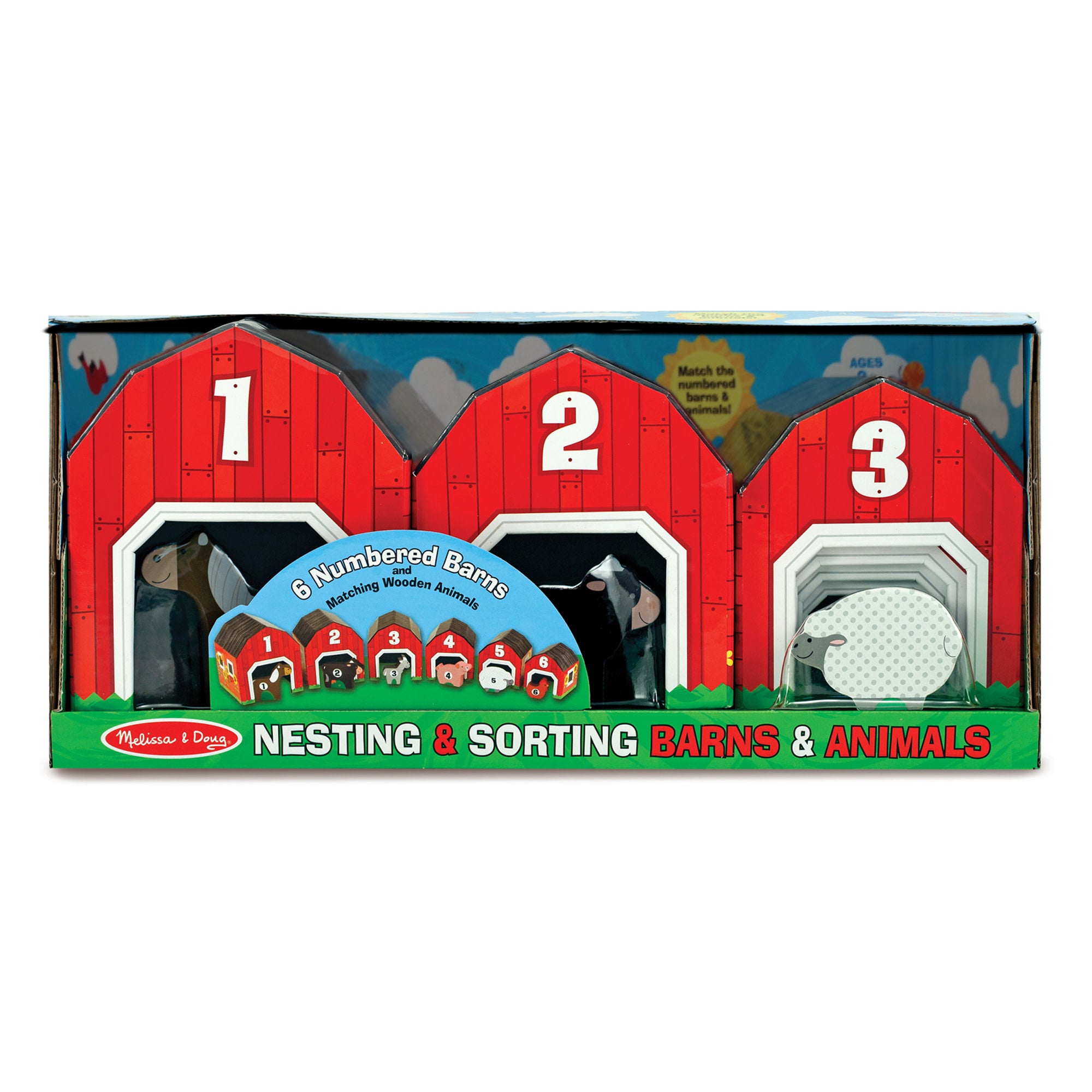 Melissa & Doug Nesting & Sorting Barns & Animals - Image 3