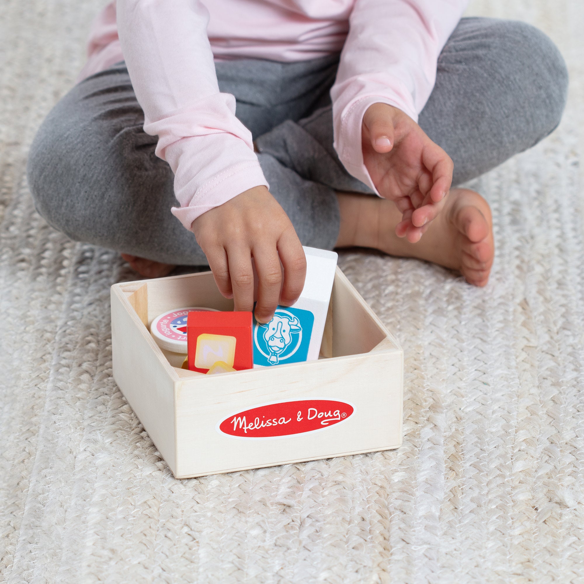Melissa & Doug Wooden Food Groups Play Set - Dairy - Image 5