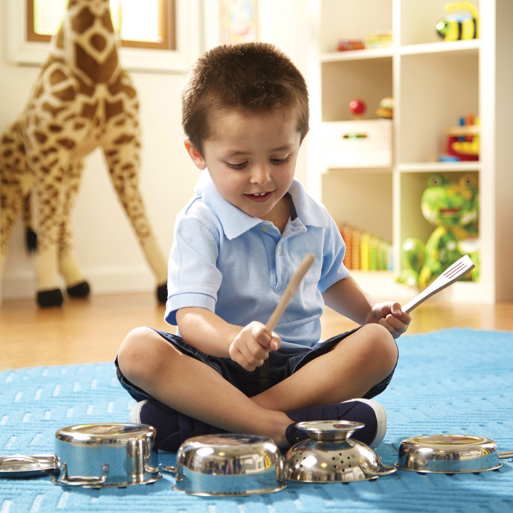 Melissa & Doug Stainless Steel Pots & Pans Play Set - Image 2