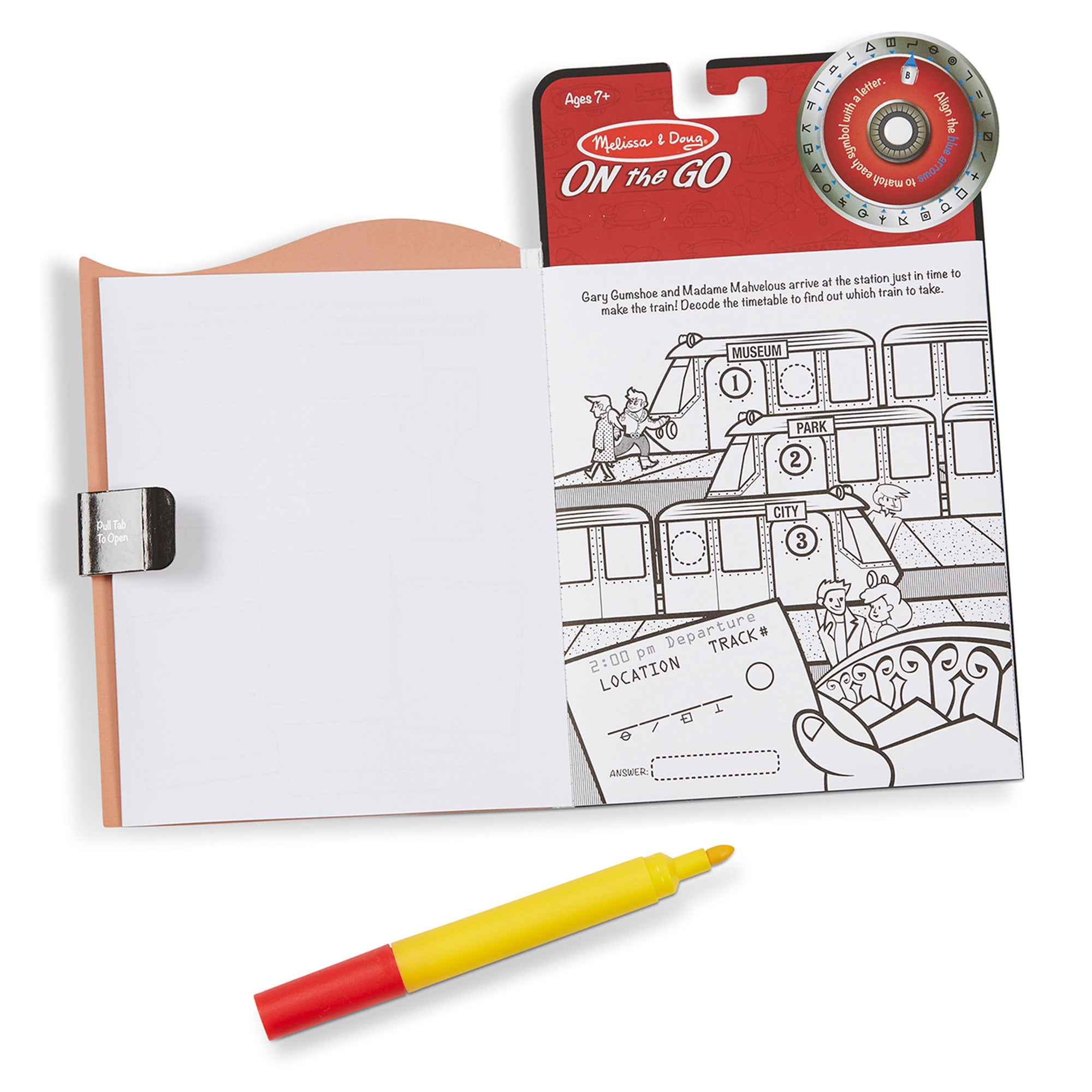 Melissa & Doug On the Go? Secret Decoder Activity Books 3-Pack: Slippery Flippers, Runaway Ruby, Game Book - Image 4