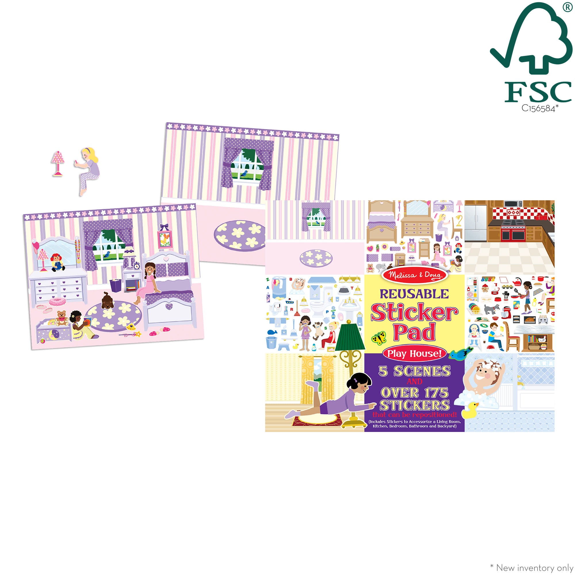 Melissa & Doug Reusable Sticker Pad - Play House! - Image 3
